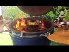 SGS 24 Blau des Zoll Kamado-Grill-hitzebeständiges bewölkten Himmels