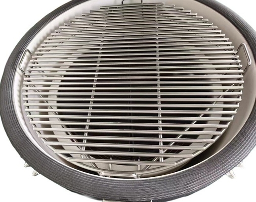Holzkohle 22 Zoll Punkte Muster Keramik Kamado Grills mit schwarzem Pizza Stein